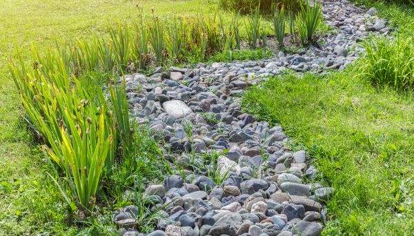 River Rock Garden Installation in Collierville