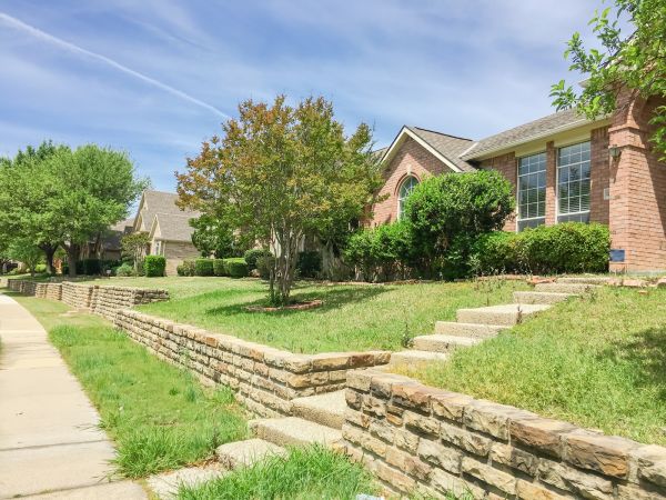 Sloped Yard Landscaping in Collierville